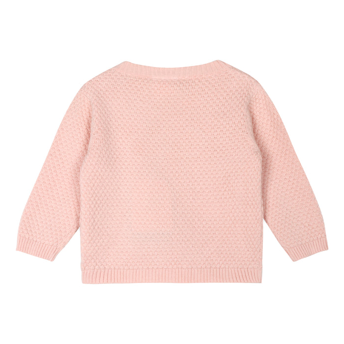 Chloe Bow Sweater Knit Baby Pullover (Organic Cotton)