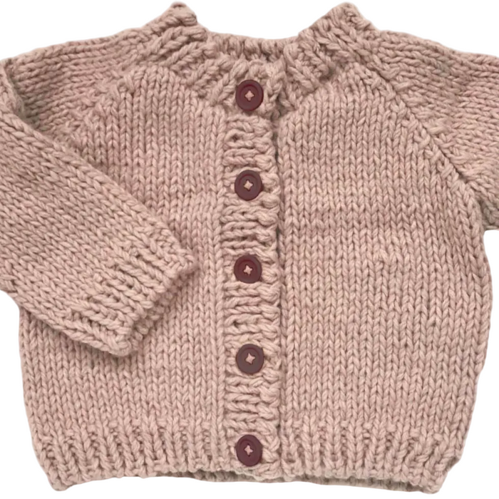 Classic Cardigan, Blush 2-4