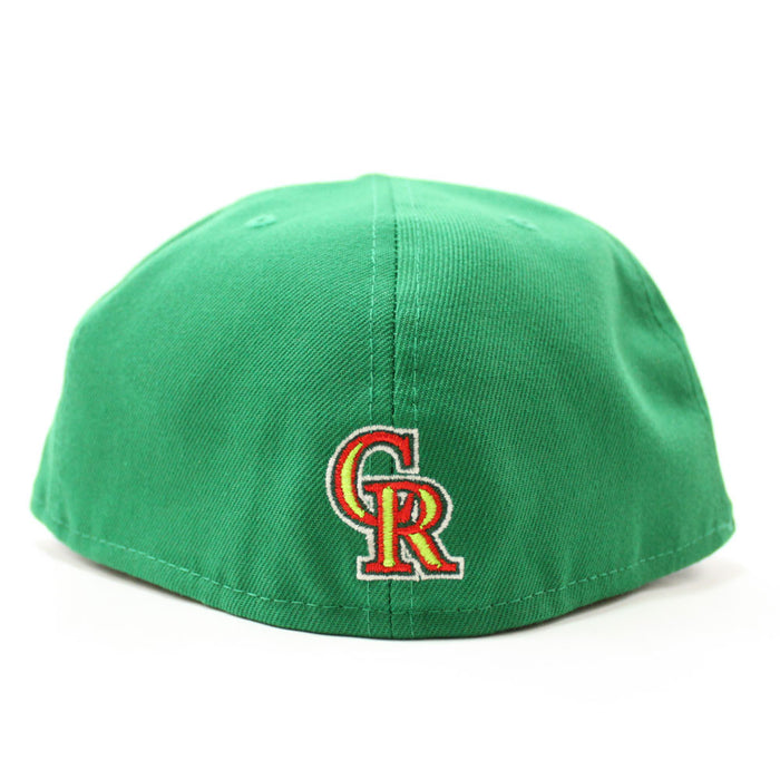 Colorado Rockies 25TH Anniversary New Era 59Fifty Fitted Hat V3 (Glow in the Dark MTN DEW Kelly REFLECTIVE 3M Under Brim)