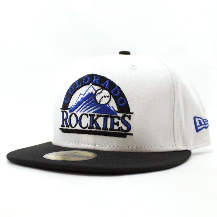 Colorado Rockies New Era 59Fifty Fitted Hat (White Black Blue)