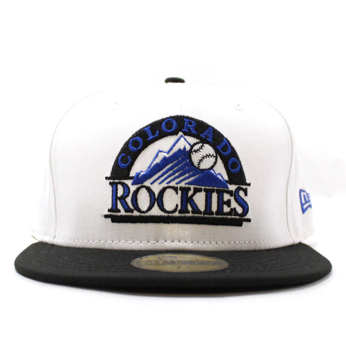Colorado Rockies New Era 59Fifty Fitted Hat (White Black Blue)