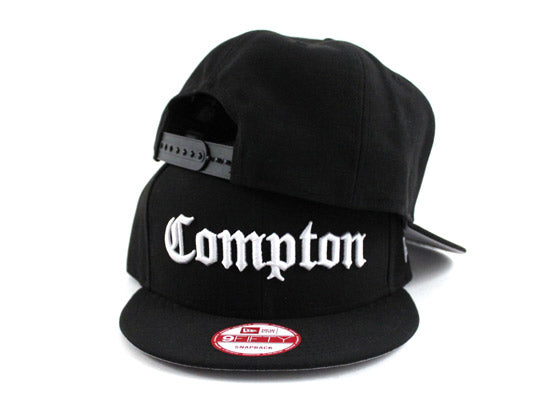 Compton New Era 9fifty Snapback Hat (BLACK GRAY UNDER BRIM)