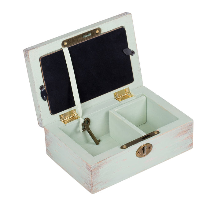 Top view of open music box