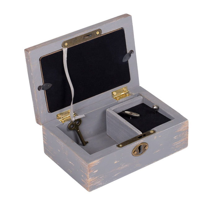 Top view of open music box