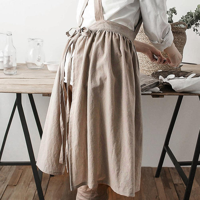 Cream Cotton Apron
