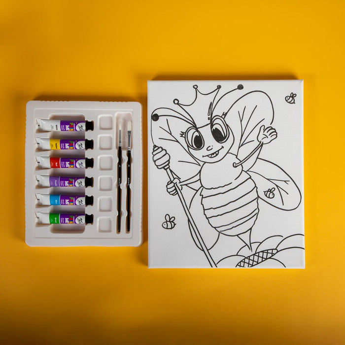Creative Kids Paint Me Canvas Set 9pc - Queen Bee