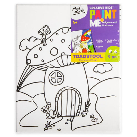 Creative Kids Paint Me Canvas Set 9pc - Toadstool