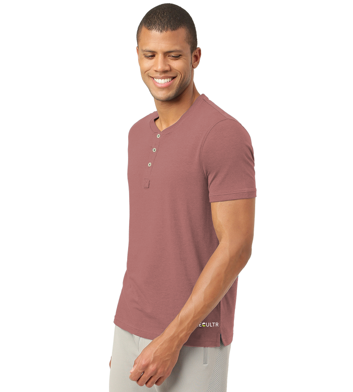 Cuban Peach Henley 2.0 - Half Sleeves (Pack Of 1)