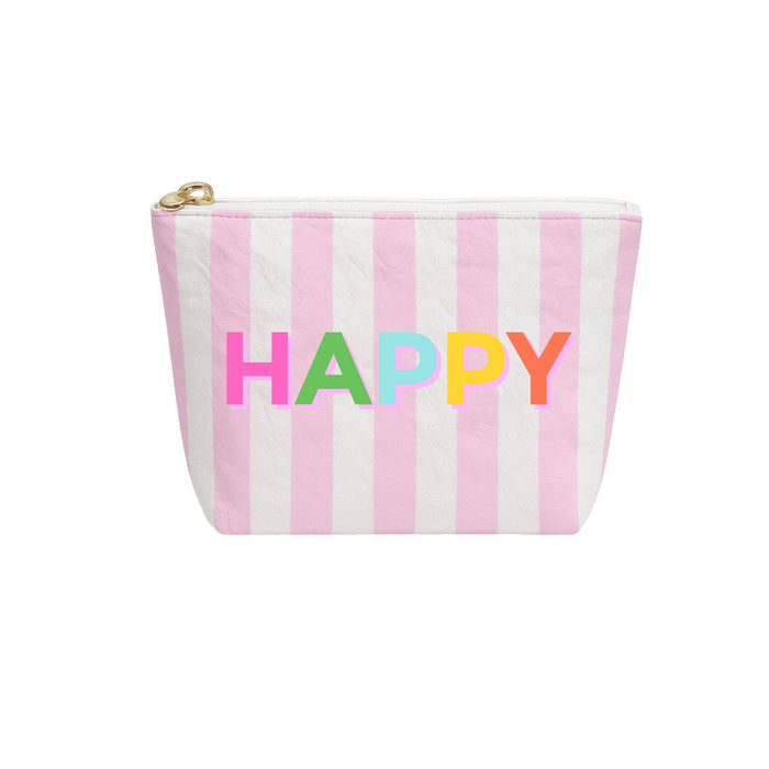 Aspen Lane Cute Stripe Tyvek Pouch, versatile bag with colorful stripe design, lightweight and durable material for everyday use.