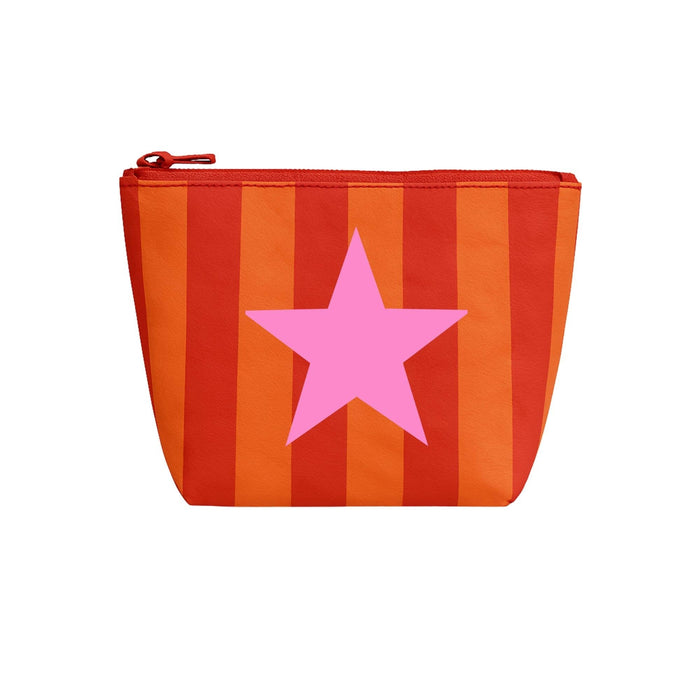 Aspen Lane cute stripe Tyvek pouch, versatile bag with colorful striped design, lightweight and durable for everyday use