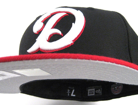 Daytona Cubs New Era 59FIFTY Fitted Hat (BLACK RED WHITE GRAY UNDERBRIM)