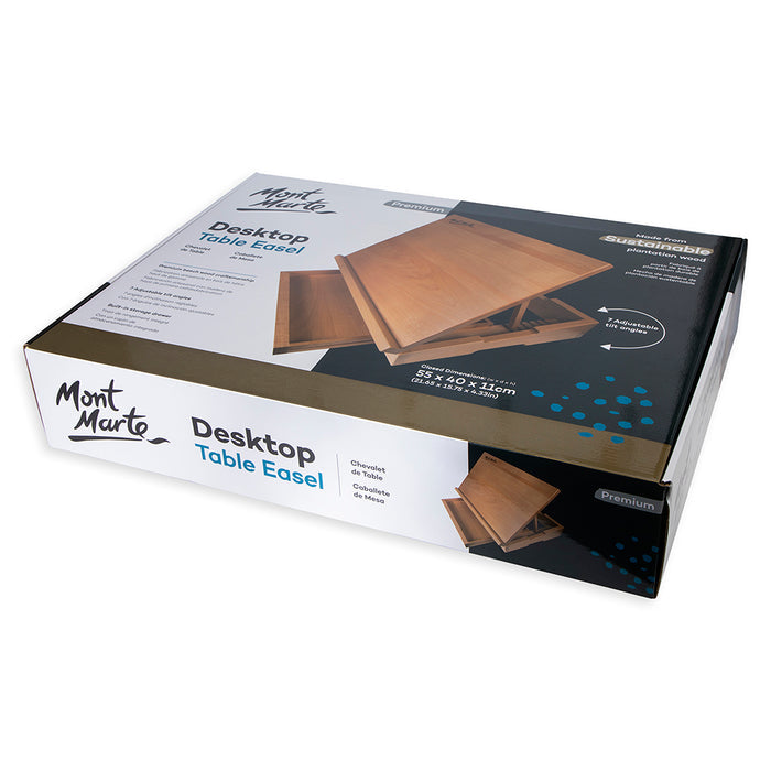 Desktop Table Easel Premium - Beech Wood