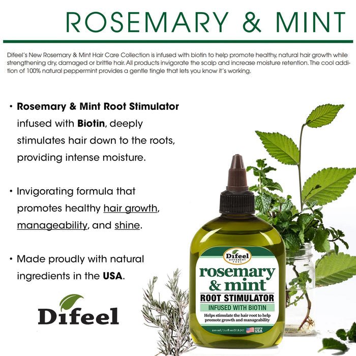 Difeel Rosemary & Mint Infused with Biotin Root Stimulator 2.5oz/ 75ml