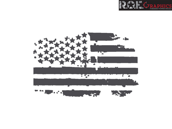 Distressed USA Flag hood vinyl decal worn torn fits: Dodge Ram Chevy Ford Toyota Nissan