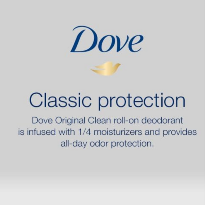 Dove Original Clean Roll On Deodorant Aluminum Free 50g