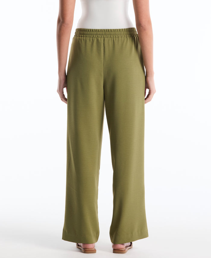 Drawstring Wide Leg Pant (Loden Green)