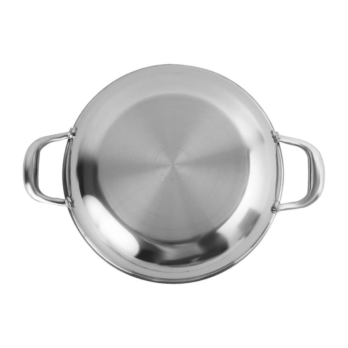 Duranano Uncoated Non-stick Stainless Steel Wok 32cm