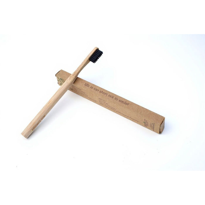 Briut Essentials eco-friendly bamboo toothbrush — hero front view
