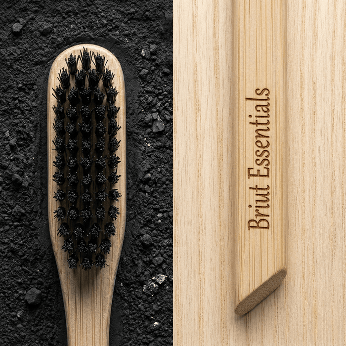 Eco-friendly bamboo toothbrush BPA-free bristles detail
