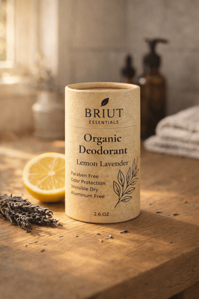 Briut EcoFresh natural deodorant ingredients close-up