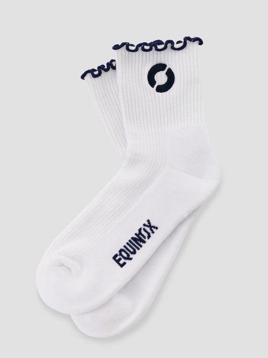 Equinox Half Crew Ruffle Sock