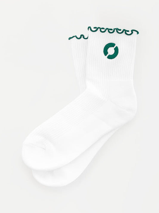 Equinox Half Crew Ruffle Sock