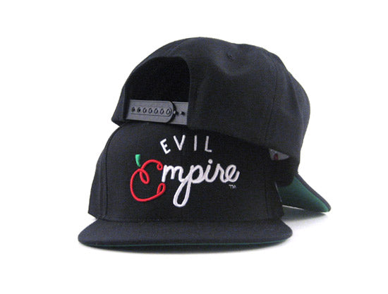 Evil Empire Snapback Hat (Black White Red GREEN BOTTOM)