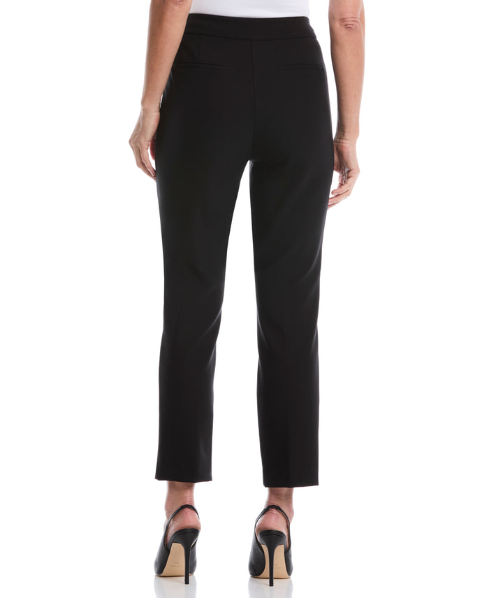 Petite Extended Tab Ankle Pant (Black)
