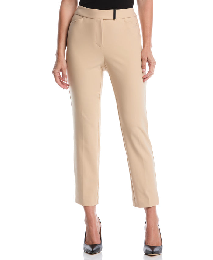 Petite Extended Tab Ankle Pant (Irish Cream)