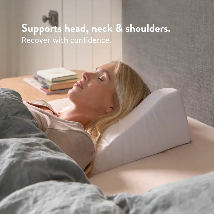 Facial Surgery Recovery Pillow Putnams wedged pillow elevated cradles head keeps you on your back sleep