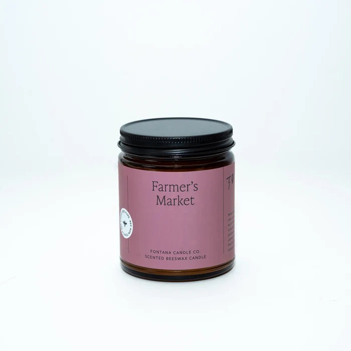 Farmer's Market Natural Beeswax Essential Oil Jar Candle