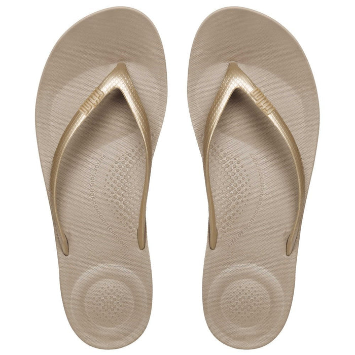 FitFlop IQUSHION Ergonomic Flip - Flops Gold | Dotique - Dotique - Dotique
