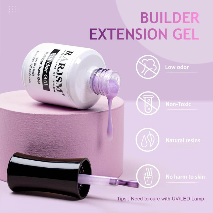 RARJSM ® Shell Thread Pearl Purple 6 in 1 Builder Gel | 15ml
