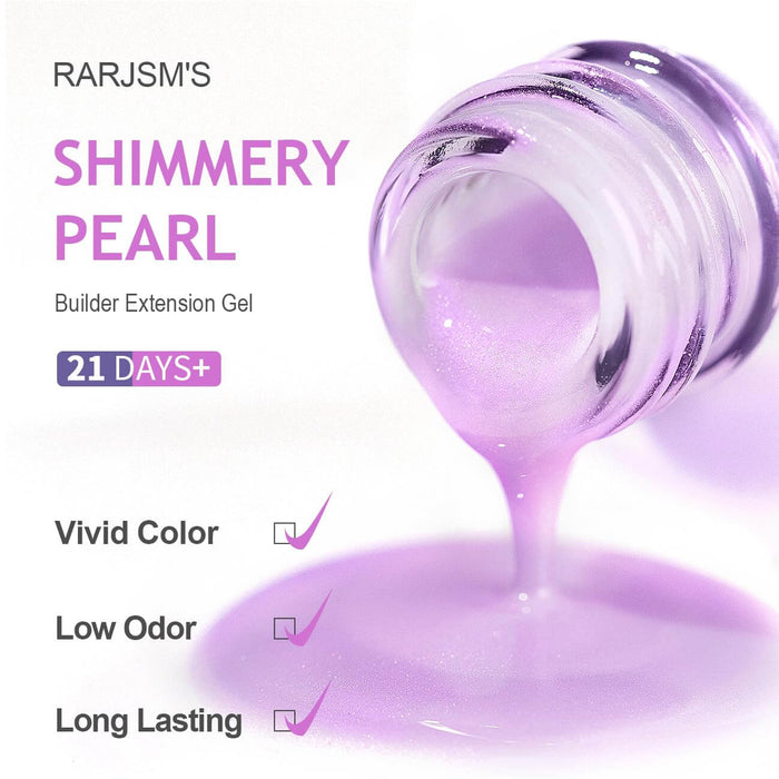 RARJSM ® Shell Thread Pearl Purple 6 in 1 Builder Gel | 15ml