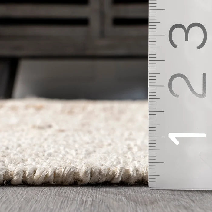 Fletcher Casual Jute Middle Tassel Area Rug (Various Sizes)