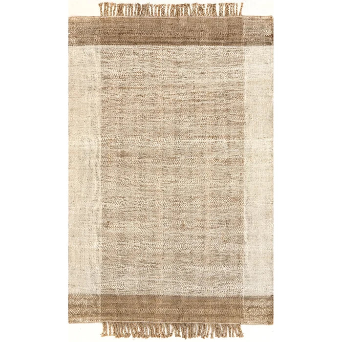 Fletcher Casual Jute Middle Tassel Area Rug (Various Sizes)