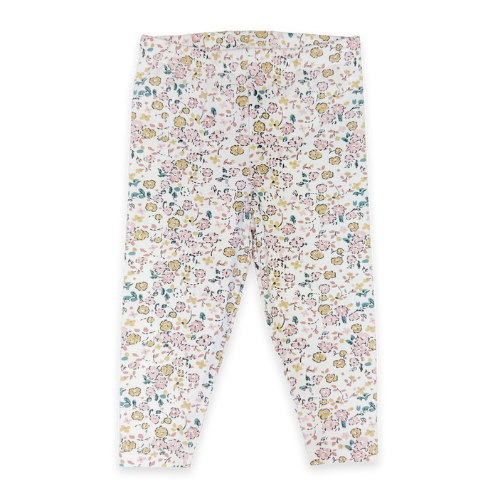 Floral Jersey Stretch Baby Legging Pants  (Organic Cotton)