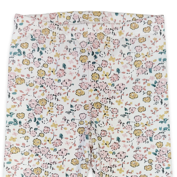 Floral Jersey Stretch Baby Legging Pants  (Organic Cotton)