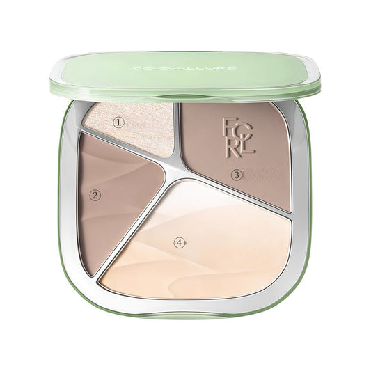 FOCALLURE 4-color Highlighter & Contour Makup Palette T5335