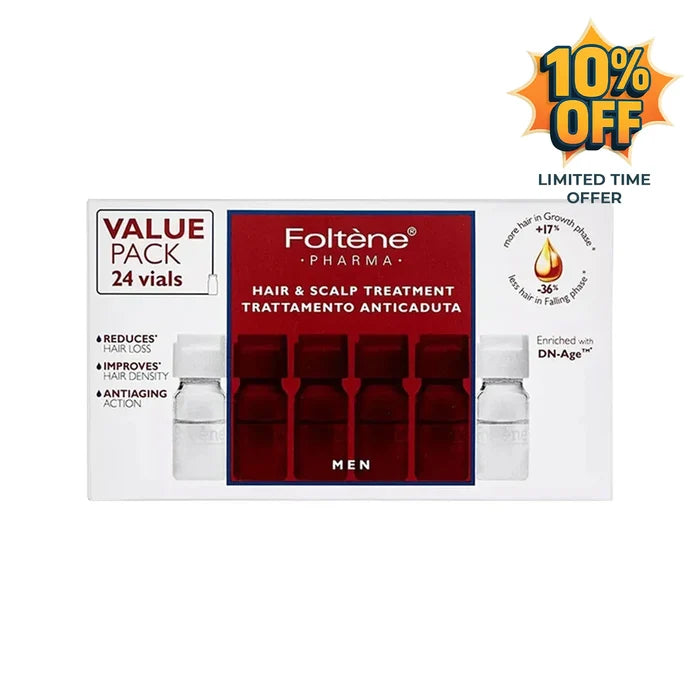 Foltene Pharma Hair & Scalp Treatment for Men Value Pack (24 Vials X 6ml)