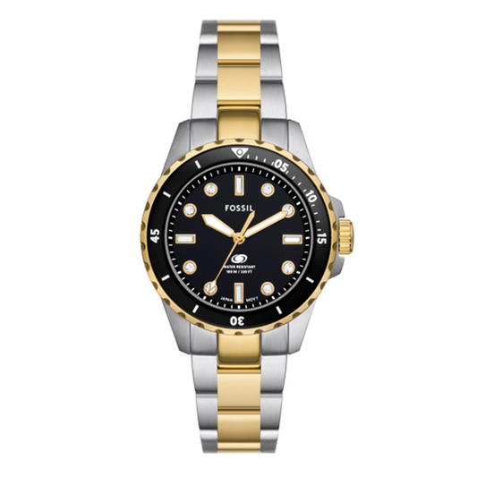 Fossil Fossil Blue Dive Three-Hand Two-Tone Stainless Steel Watch ES5349