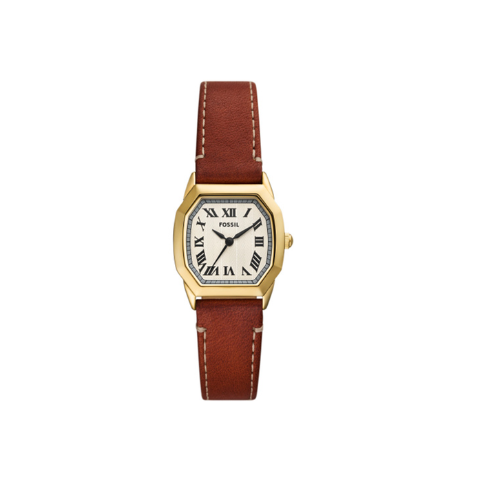 Fossil Harlow Three-Hand Medium Brown LeatHer Watch ES5364