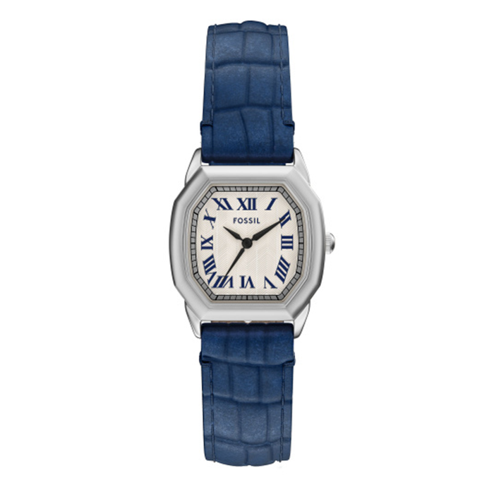 Fossil Harlow Three-Hand Navy Croco LeatHer Watch ES5425