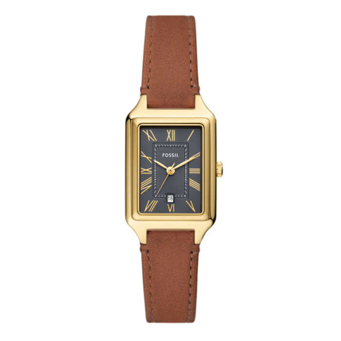 Fossil Raquel Three-Hand Date Medium Brown LeatHer Watch ES5303