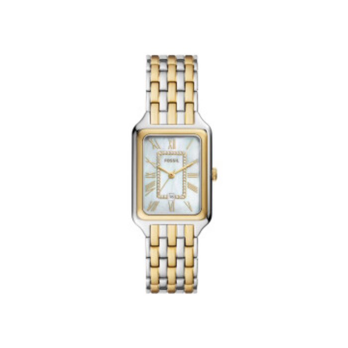 Fossil Raquel Three-Hand Date Two-Tone Stainless Steel Watch ES5305