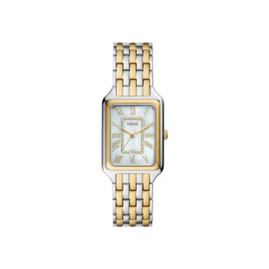 Fossil Raquel Three-Hand Date Two-Tone Stainless Steel Watch ES5305