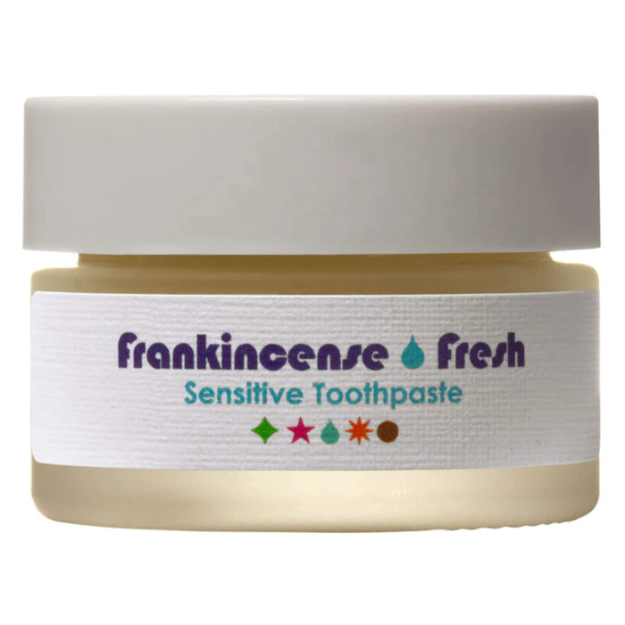 Jar of Living Libations Frankincense Fresh Sensitive Toothpaste 15mL