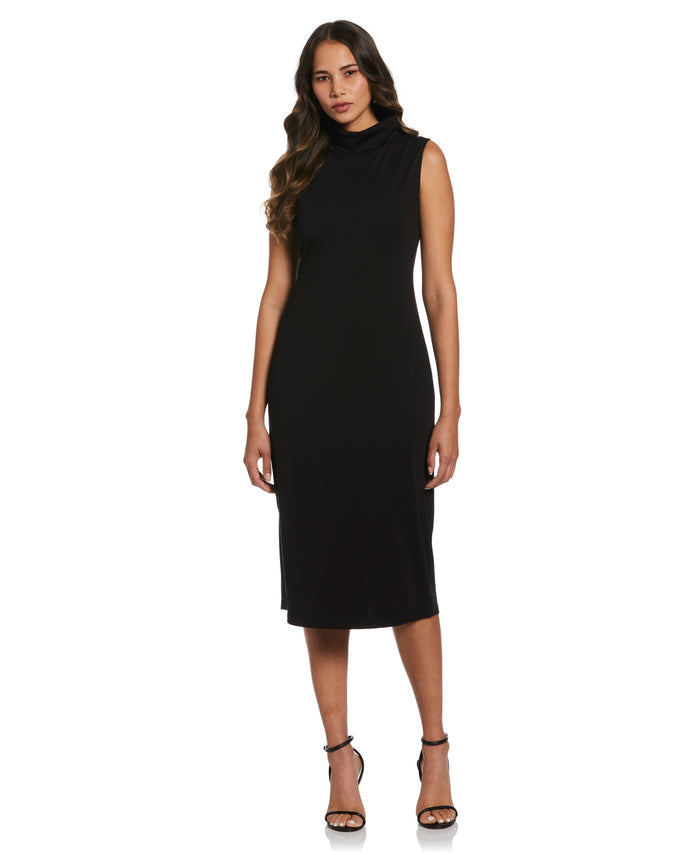 Funnel Neck Dress (Black)