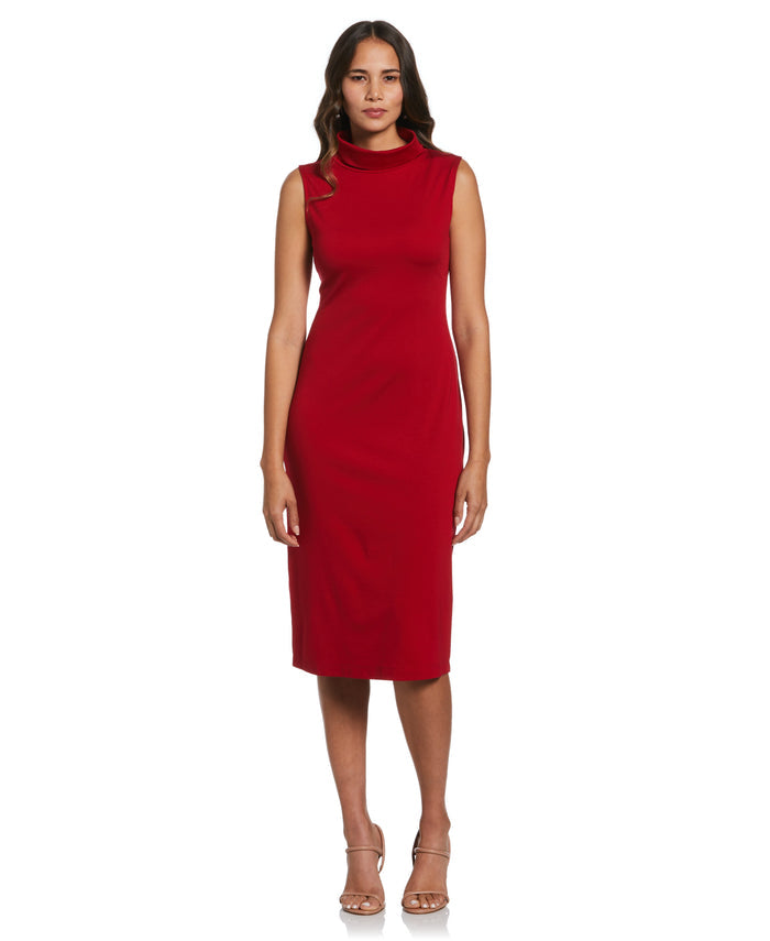 Funnel Neck Dress (Ruby)