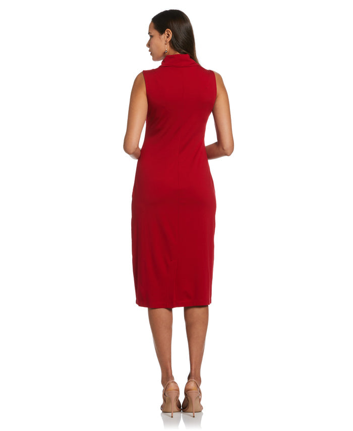 Funnel Neck Dress (Ruby)